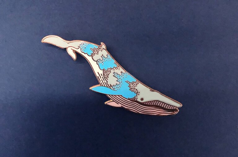 Blue Glow-in-the-Dark Enamel Pin