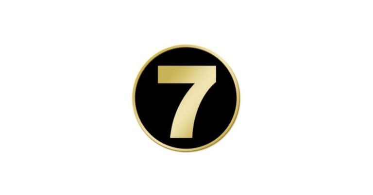 Number 7 Lapel Pin: Gold Seven Pin Symbolism
